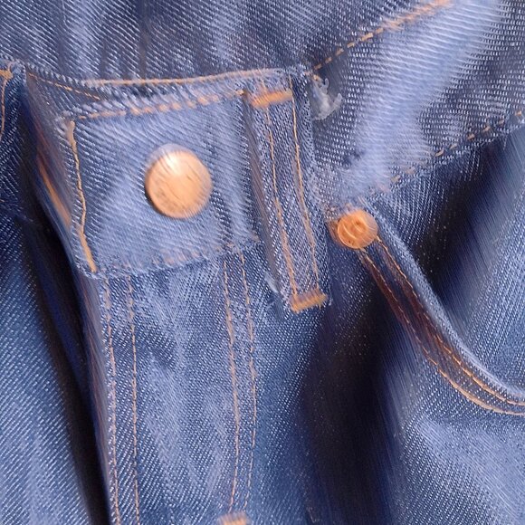 Boys 22x22 True Vintage Flared Denim Jeans Wards Power Denim 1970's Hippy Kid - Picture 4 of 6